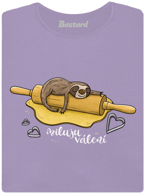 Miluju válení dámské tričko s lemem Lavender