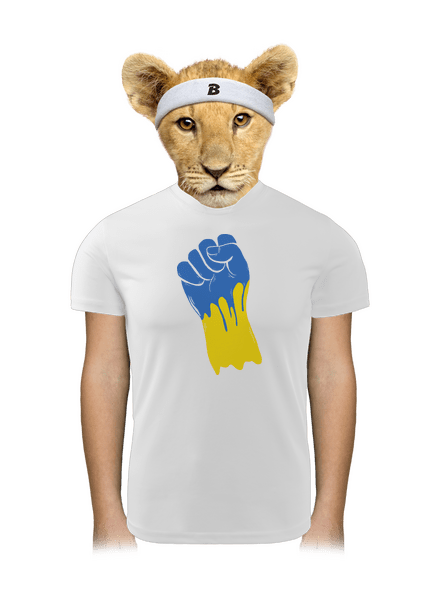 Ukrajina - Ruka dětské sportovní tričko White