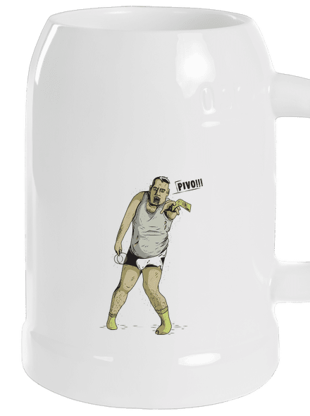 Beer zombie půllitr White