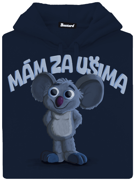 Mám za ušima pánská mikina klokanka Navy