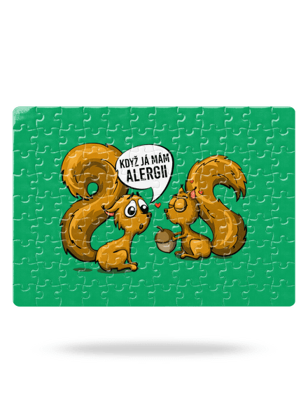 Alergická veverka puzzle White