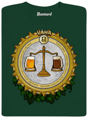 Pivní horoskop: Váha pánské dlouhý rukáv Bottle Green