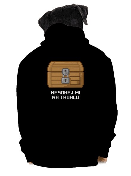 Nesahej mi na truhlu pánská mikina na zip Black