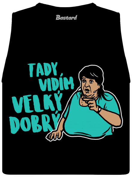 Velký dobrý dámské tílko volné Black