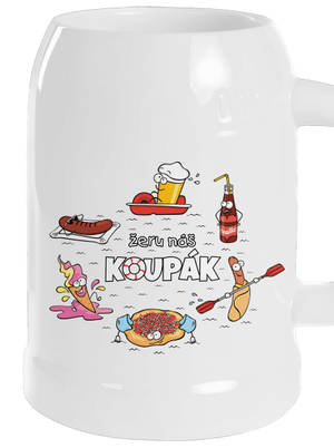 Český koupák půllitr White