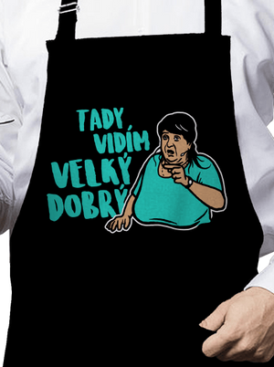 Velký dobrý zástěra Black