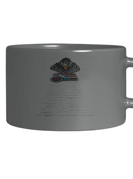Coder ape hrnek makronka Grey Macaron
