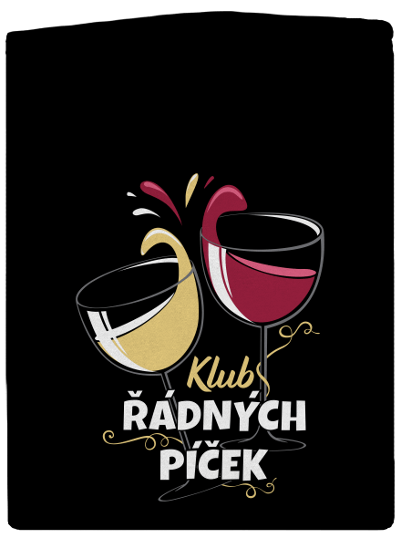 Klub řádných píček pánská mikina na zip Black