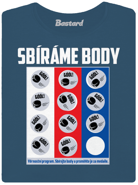 Sbíráme body - hokej dámské tričko premium Petrol Blue