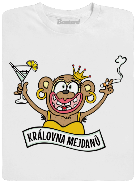 Královna mejdanů pánské dlouhý rukáv White