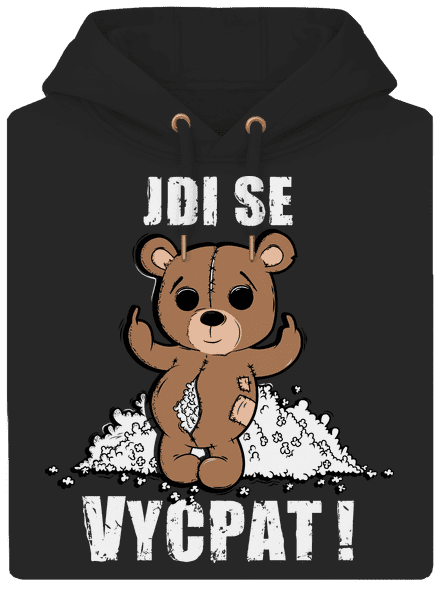 Jdi se vycpat unisex mikina premium Dark Black