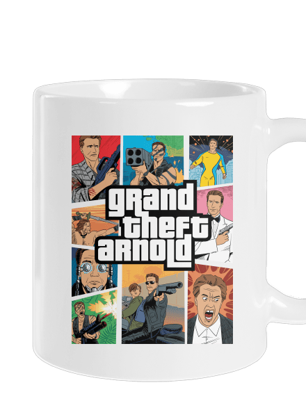 Grand Theft Arnold klasický hrnek White