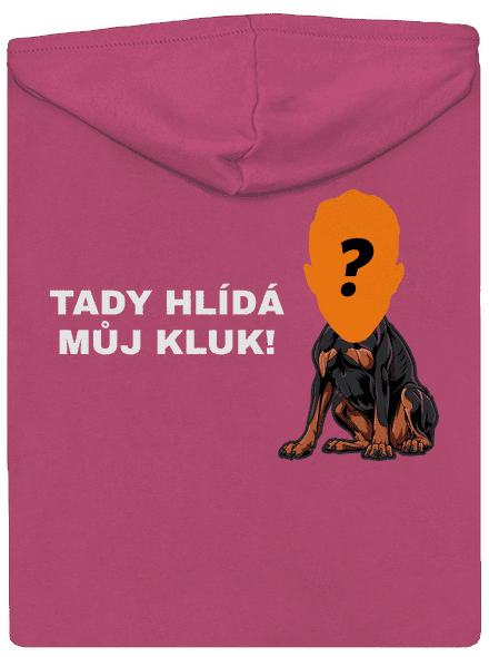Tady hlídám já dámská mikina na zip Magenta