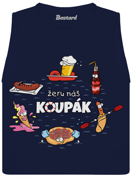 Český koupák dámské tílko volné Navy