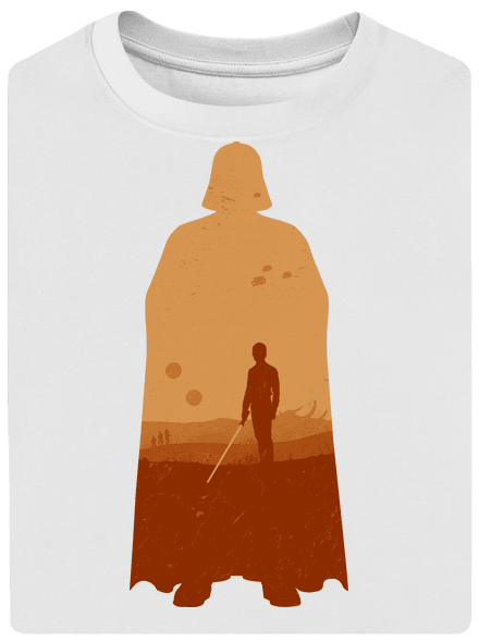 Skywalker unisex tričko oversized White