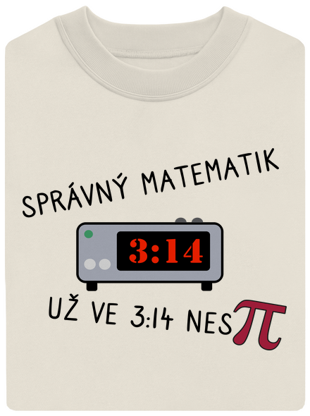 Matematik nespí unisex mikina bez kapuce Off White