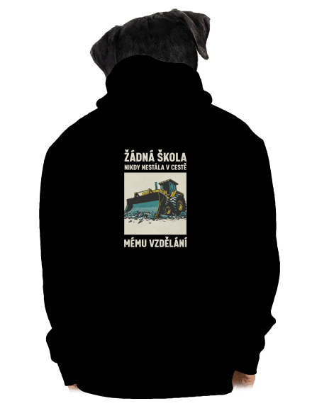Žádná škola pánská mikina na zip Black