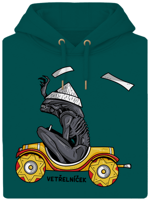 Vetřelníček unisex mikina premium Emerald Green