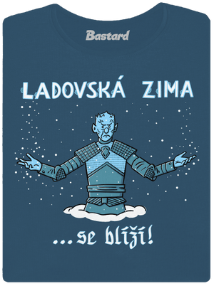 Ladovská zima se blíží dámské tričko premium Petrol Blue