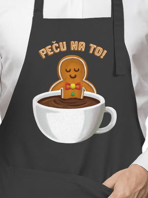 Peču na to! zástěra Dark Grey