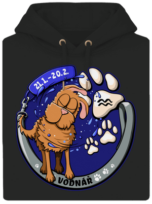 Psí horoskop: Vodnář unisex mikina premium Dark Black
