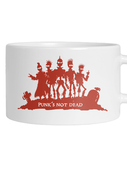 Punks Not Dead hrnek makronka White