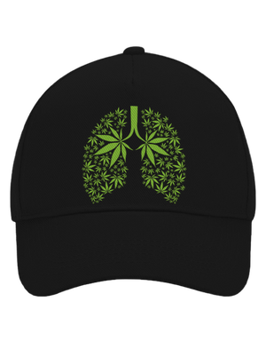 Ganja plíce kšiltovka baseballka Black