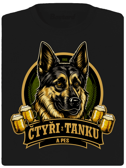 Čtyři z tanku a pes dámské sportovní tričko Black