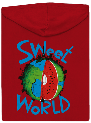 Sweet World pánská mikina na zip Red