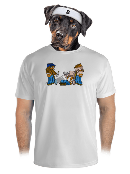 Real Minecraft pánské sportovní tričko White