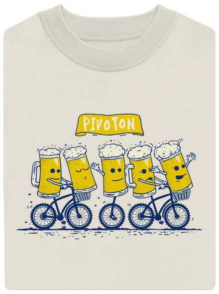 Pivoton unisex mikina bez kapuce Off White