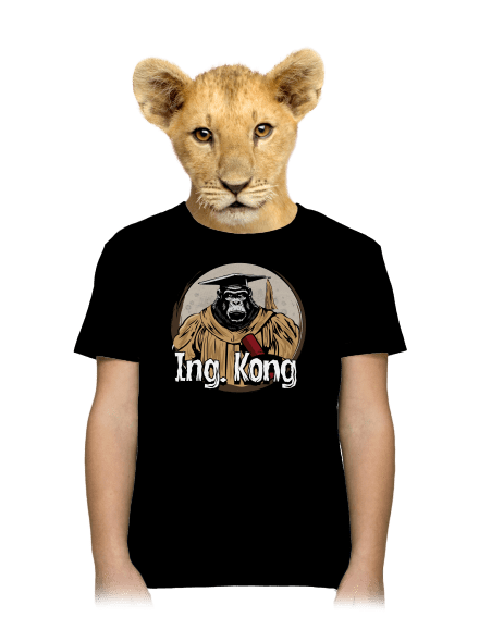Ing. Kong dětské tričko Black