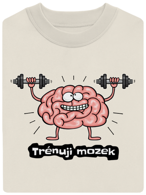 Trénuji mozek unisex mikina bez kapuce Off White