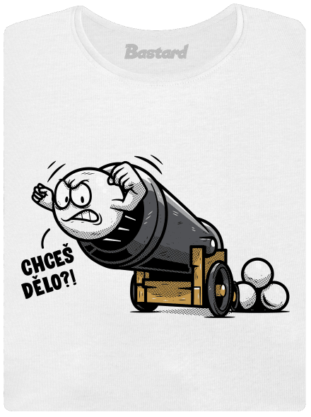 Chceš dělo? dámské tričko s lemem White