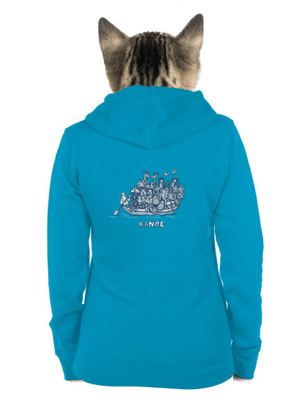 Noemova archa dámská mikina na zip Blue Atol