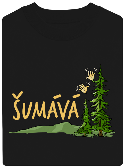 Šumává unisex mikina bez kapuce Black