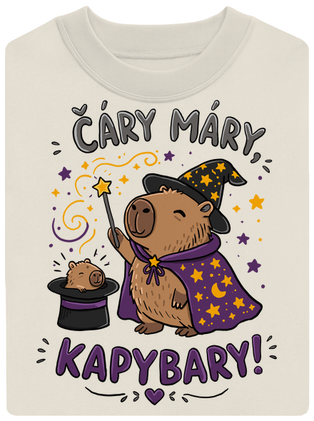 Čáry máry kapybary unisex mikina bez kapuce Off White