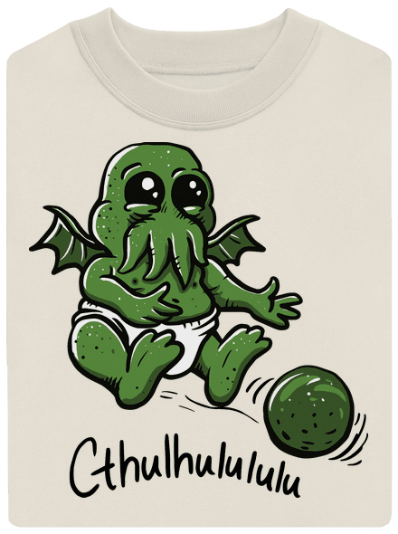 Cthulhululu unisex mikina bez kapuce Off White