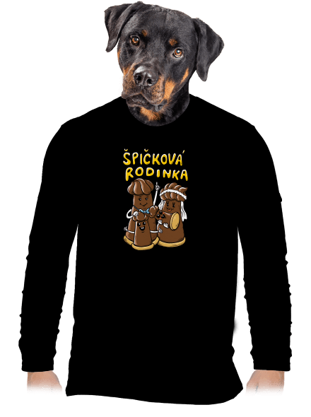 Špičková rodina II pánské dlouhý rukáv Black