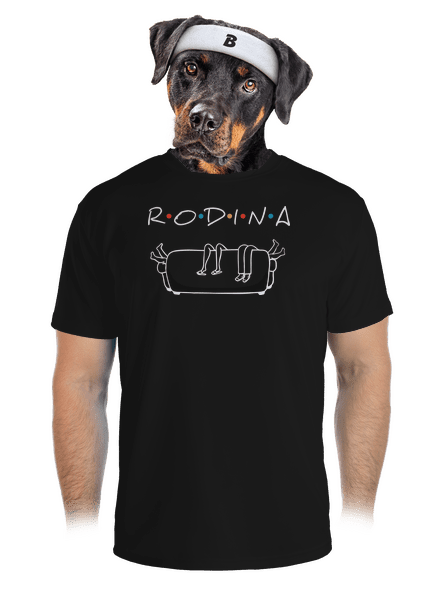 Rodina pánské sportovní tričko Black