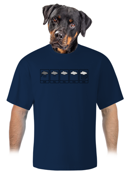Předpověď počasí unisex tričko oversized Midnight Blue