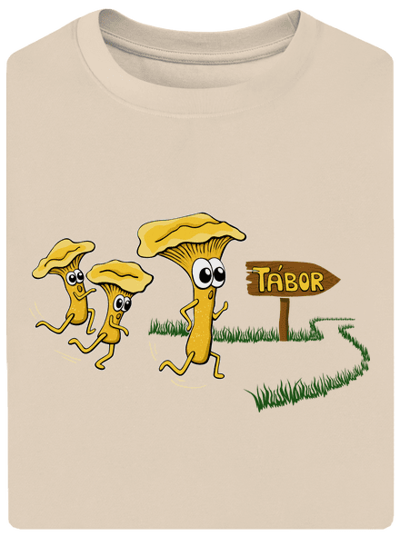 Běží lišky k Táboru unisex tričko oversized Almond