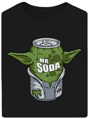 Mr. Soda unisex tričko oversized Black