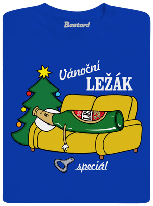 Vánoční ležák pánské dlouhý rukáv Royal Blue