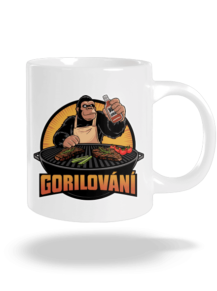 Gorilování velký hrnek White