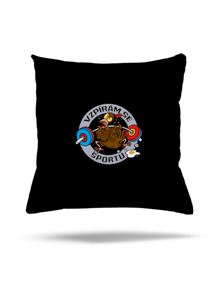 Vzpírám se sportu polštář Black