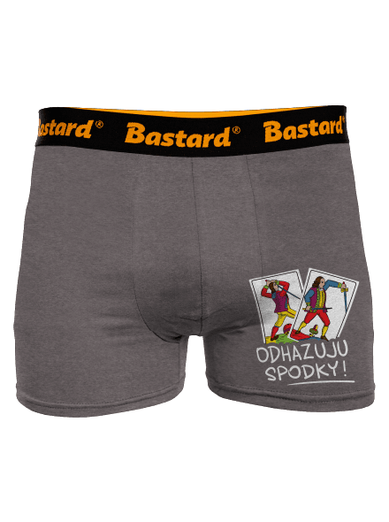 Karty Prší boxerky Gray Melange