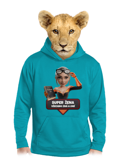 Super máma dětská mikina klokanka Hawaiian Blue