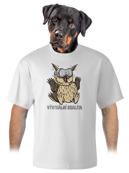 Výrtuální realita unisex tričko oversized White