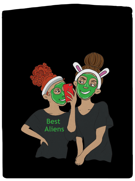 Best aliens dámská mikina na zip Black